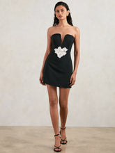 Women - Halston Strapless Fitted Mini Dress in Black | Reiss