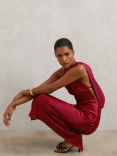 Women - Petite Back Detail Midi Dress in Red | Reiss