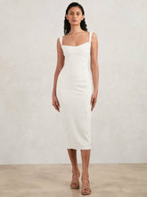 Women - Good American Scuba Crystal Midi Dress in White | Reiss